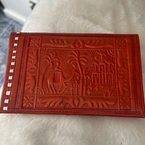 Orange wallet bought in Morocco